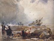 John sell cotman, Lee Shore,with the Wreck of the Houghton Pictures (mk47)